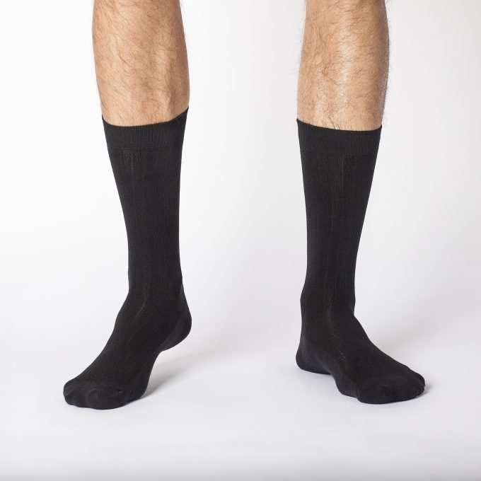 black ribbed